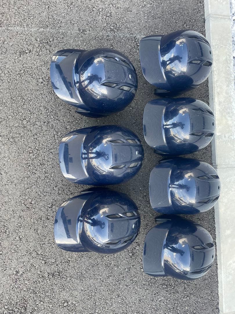 バッター用ヘルメット ネイビー 7個セット