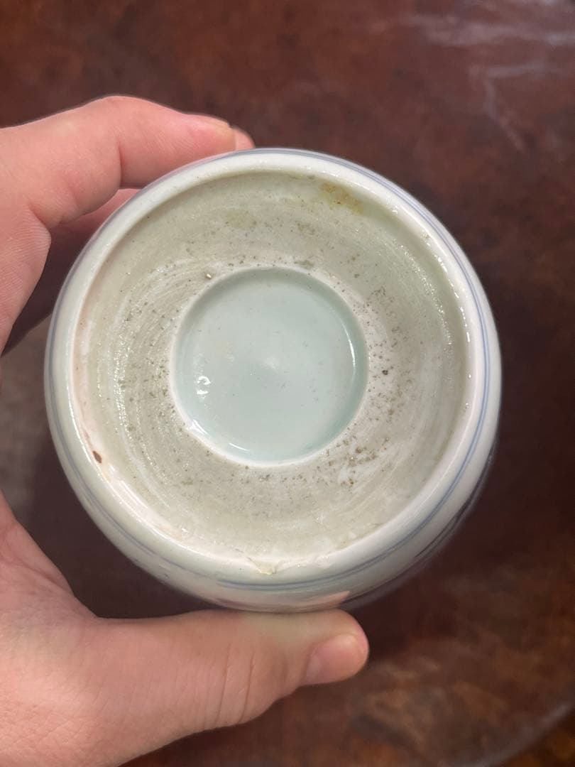 希少　古伊万里　蕎麦猪口　散らし　大振り　松竹梅　柿右衛門　珍品　モダン　民藝