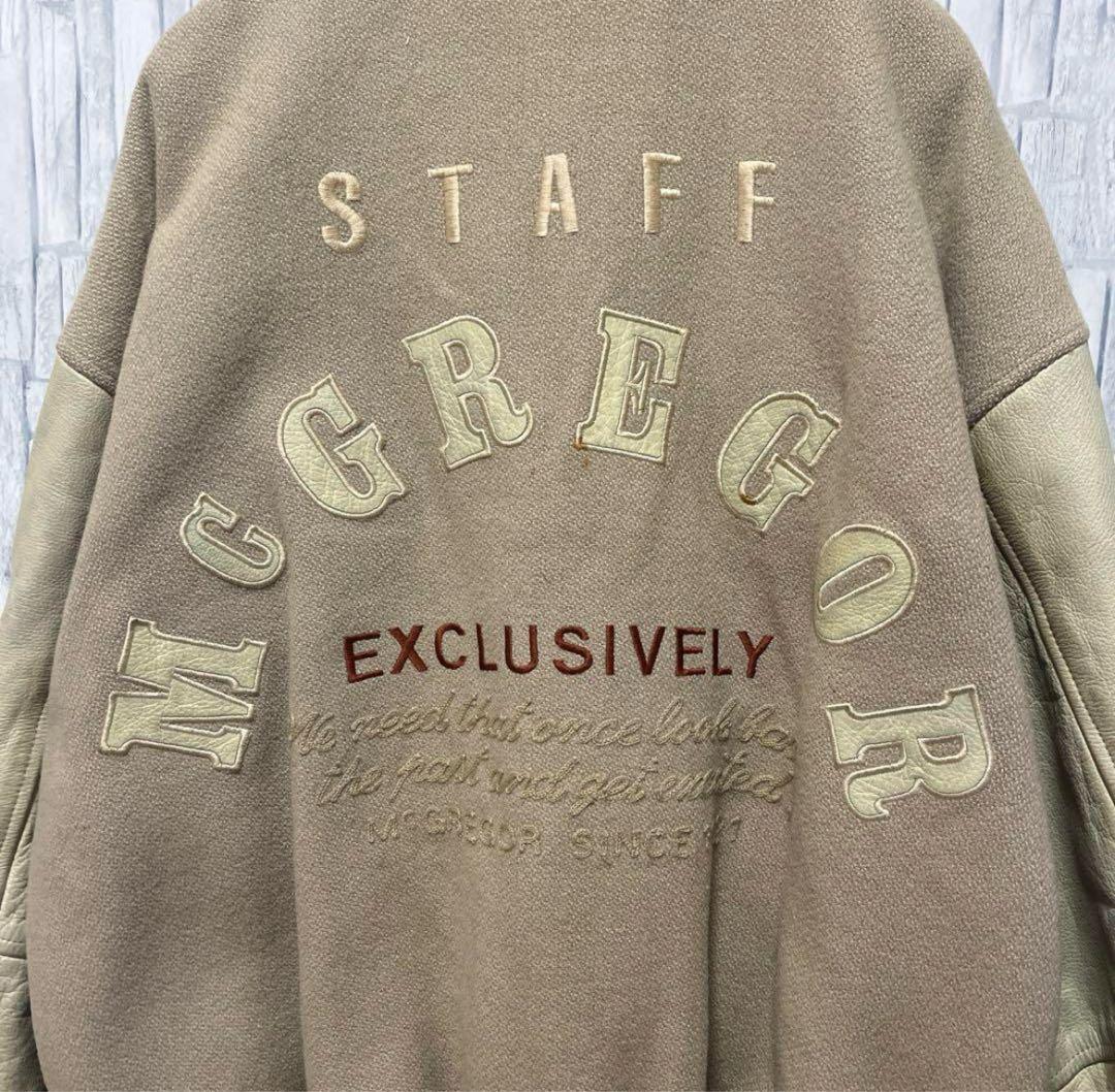 McGREGOR マックレガー スタジャン 袖レザー 刺繍ロゴ 中綿 メンズ L