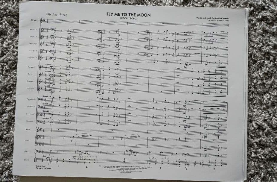 ボーカル　ビッグバンド譜面：FLY ME TO THE MOON