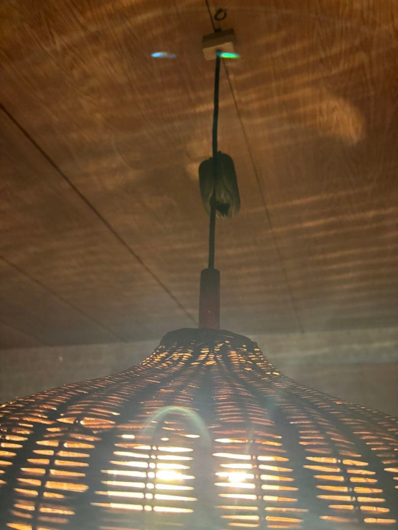 アンティーク！籐製ペンダントライト ラタン