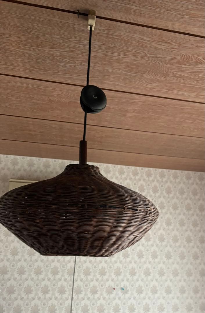 アンティーク！籐製ペンダントライト ラタン