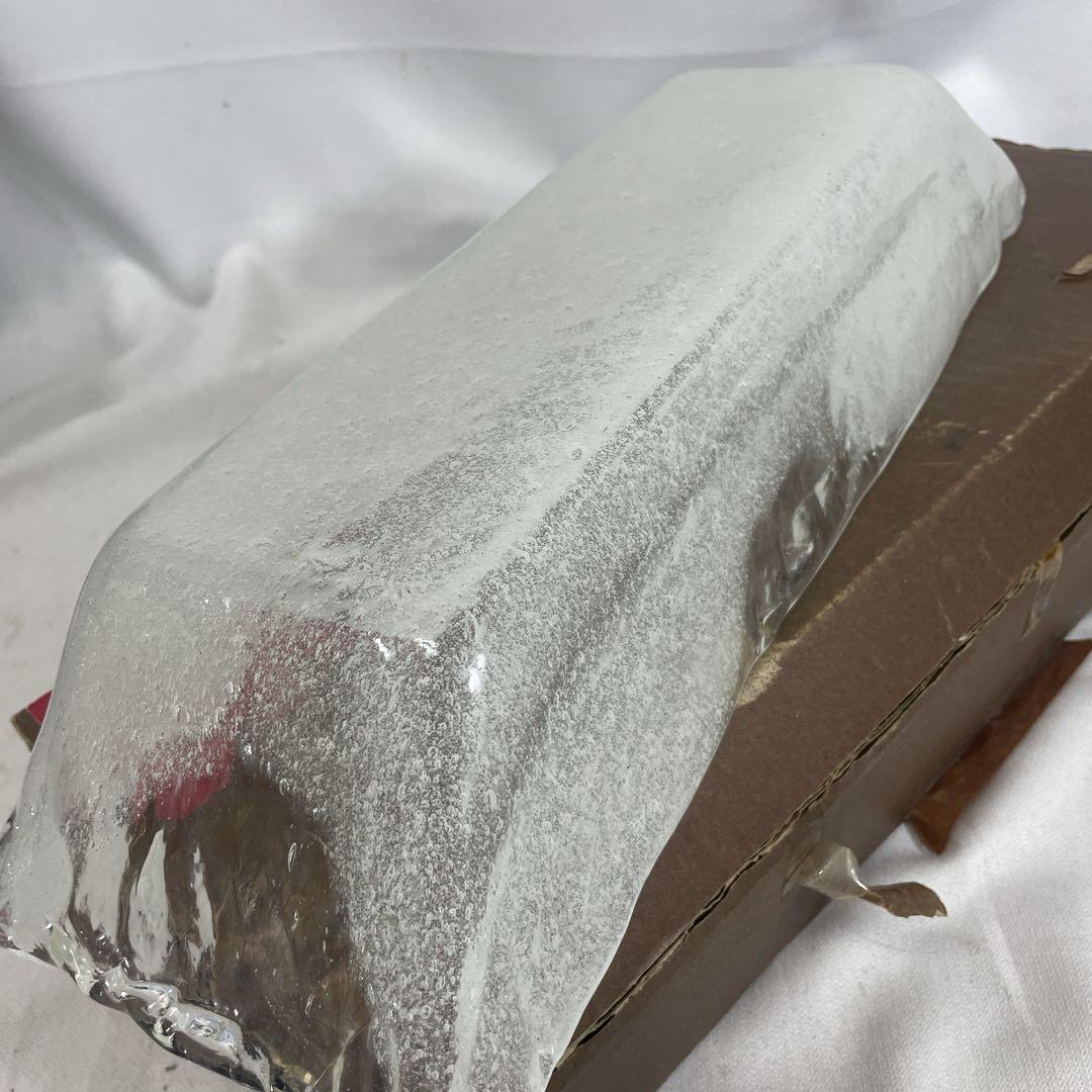 IWATA 岩田ガラス ホワイト 長方形 ガラス造形 花瓶 生け花 草月流