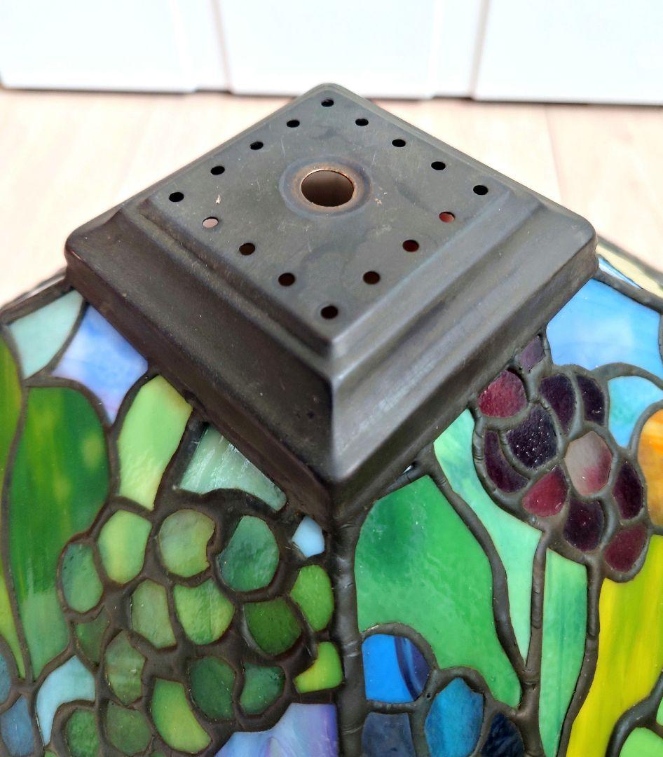 ステンドグラス　葡萄　電傘(ランプシェード)　46cm×42cm