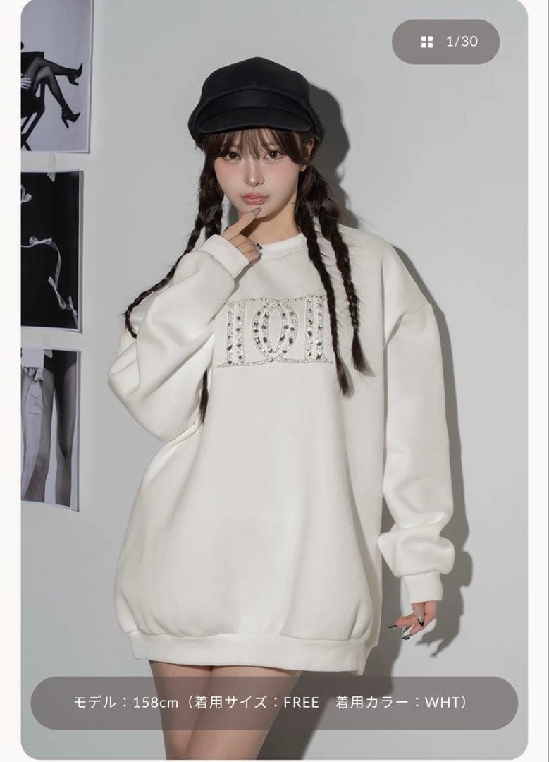 Darich ダーリッチ DDロゴビジュースウェットプルオーバー WHT