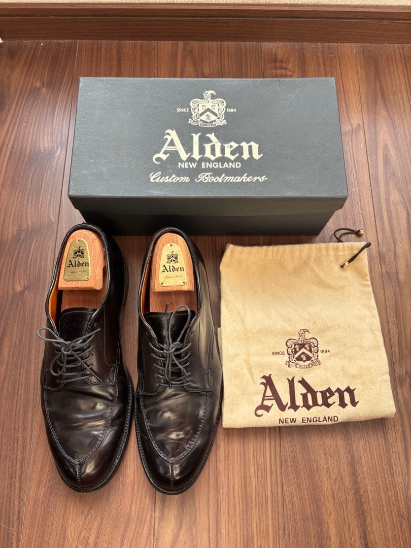 Alden コードバンvチップ ブラック9 1/2