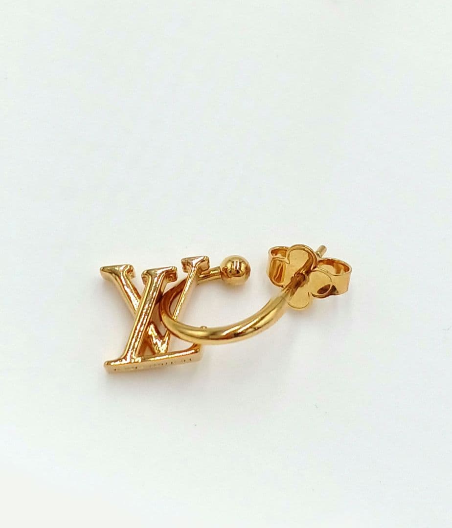 ヴィトン Louis Vuitton LVロゴ フローラ ピアス(ゴールド)