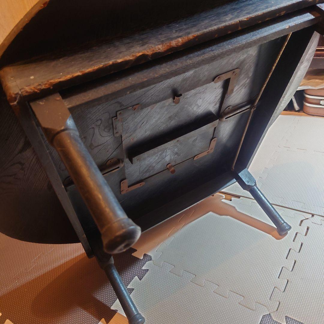 昭和20〜30年代　火鉢セット可能　折り畳み式囲炉裏ちゃぶ台