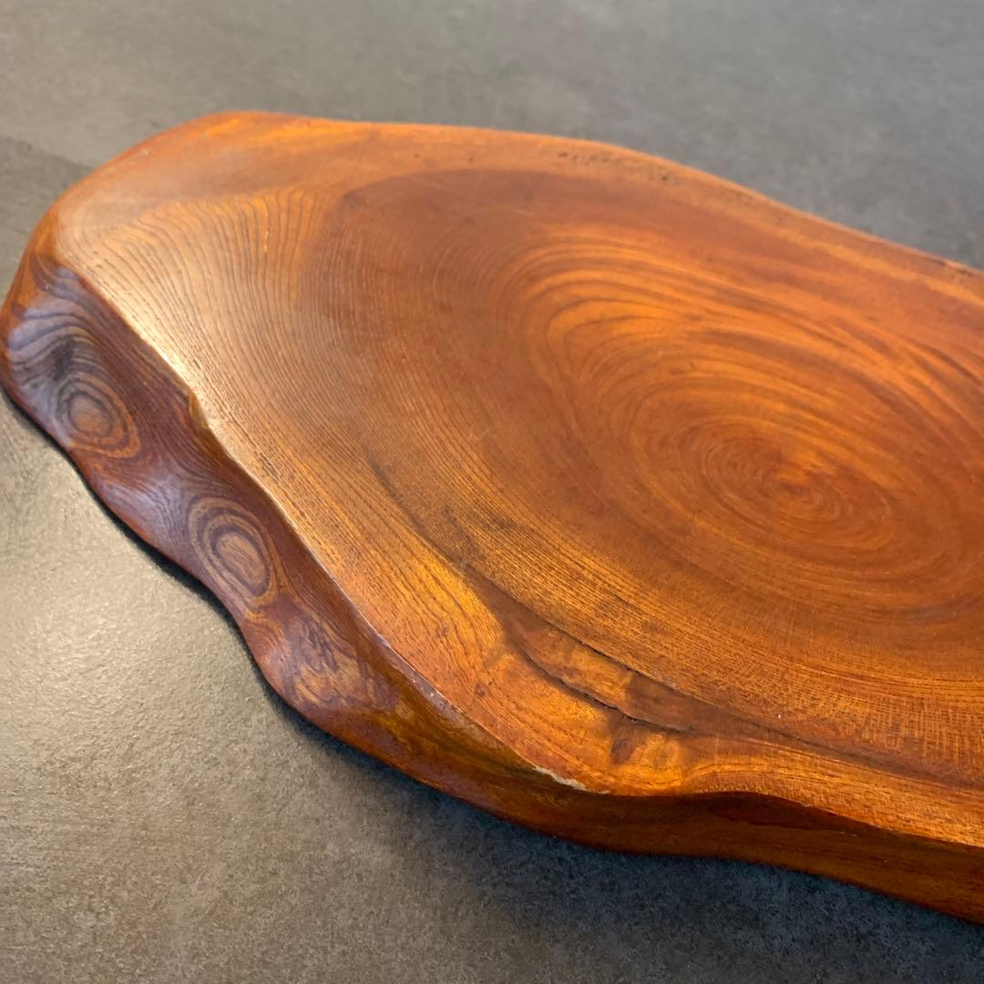 貴重な屋久杉の花台・敷台 美しい木目の一品