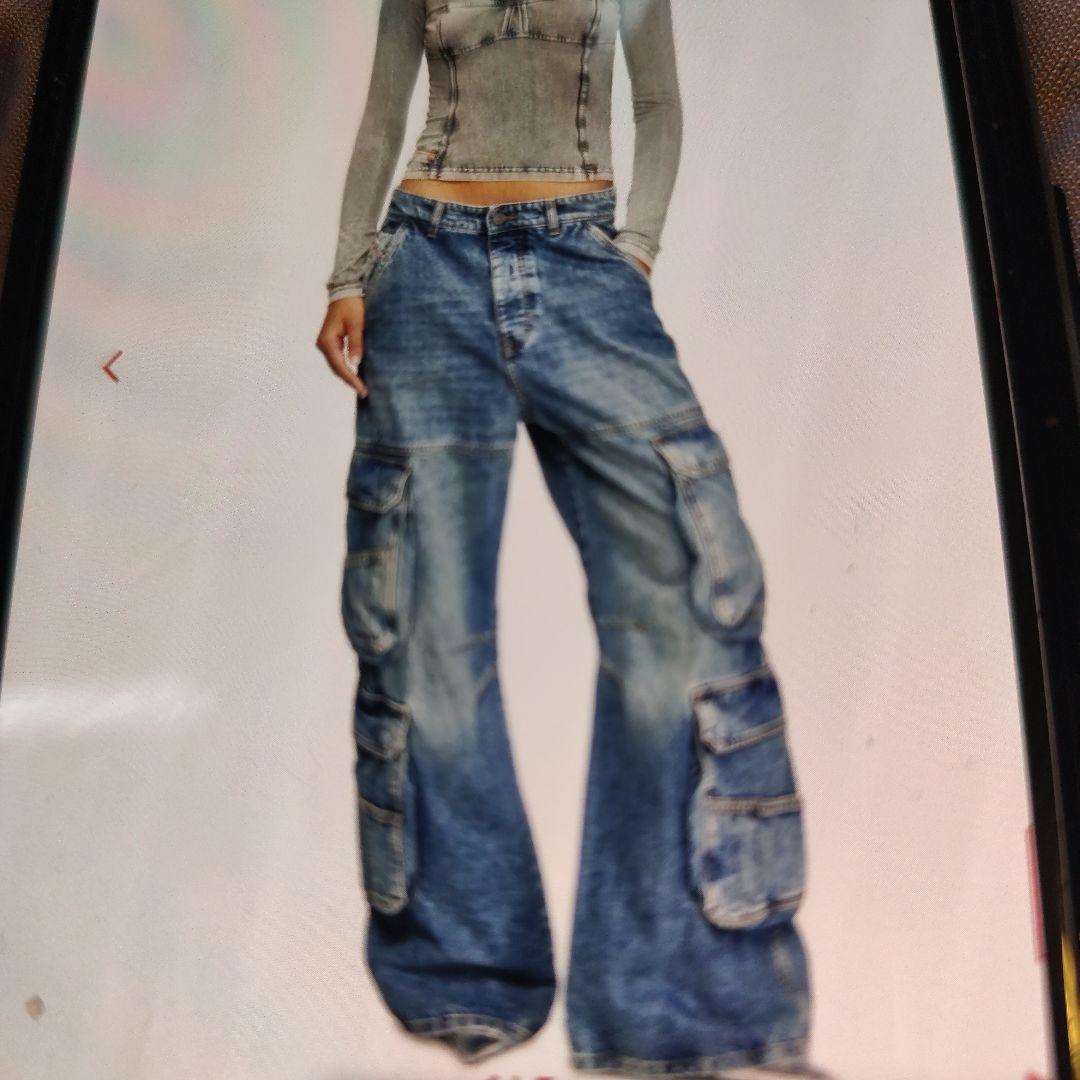DIESEL デニムブルー カーゴパンツ