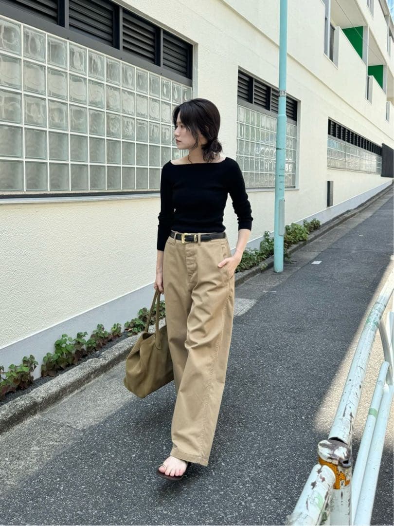 【美品】2025 WhimGazetteバイオ加工チノパンツ