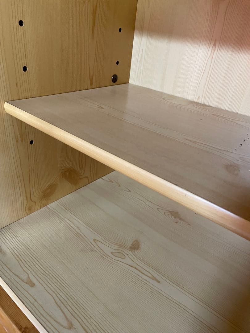 LEGNATEC 木製 ガラス扉 キャビネット 食器棚 カントリー調