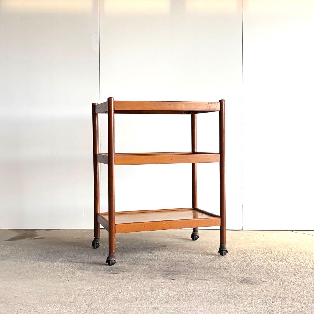 ワゴン　ウッド　ミッドセンチュリー　ビンテージ　アンティーク　レトロ