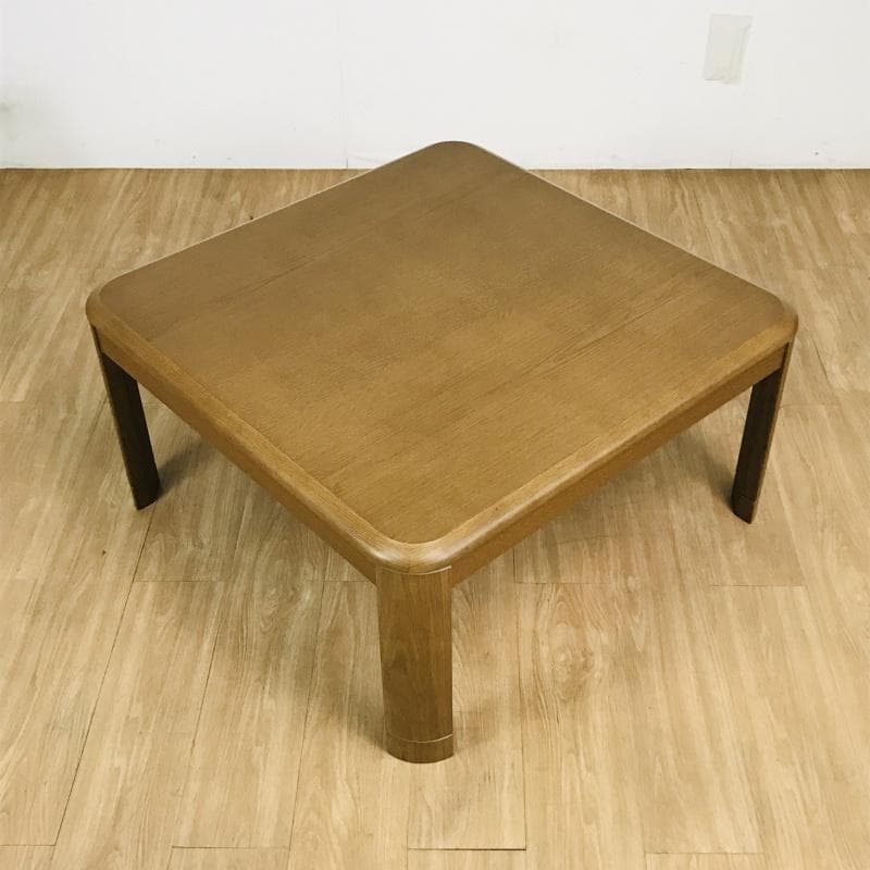 シンプル　温風ファンヒーター こたつテーブル80