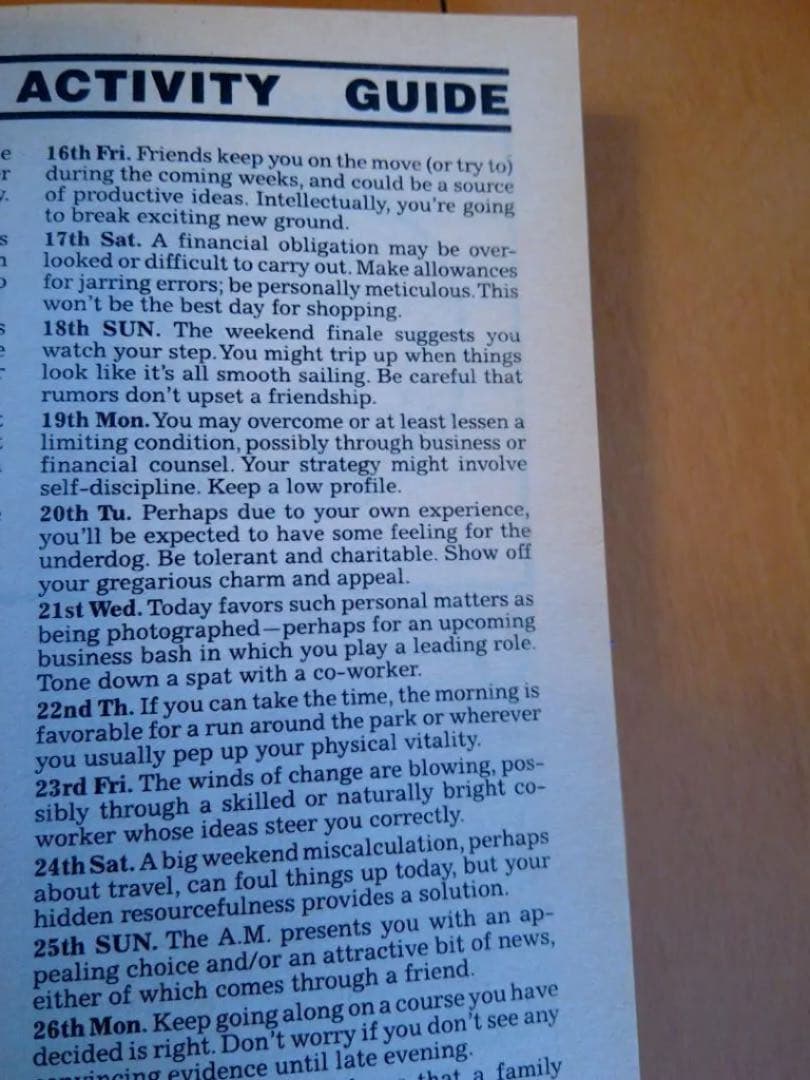 趣味 Dell Horoscope, Penny Publications, 1995