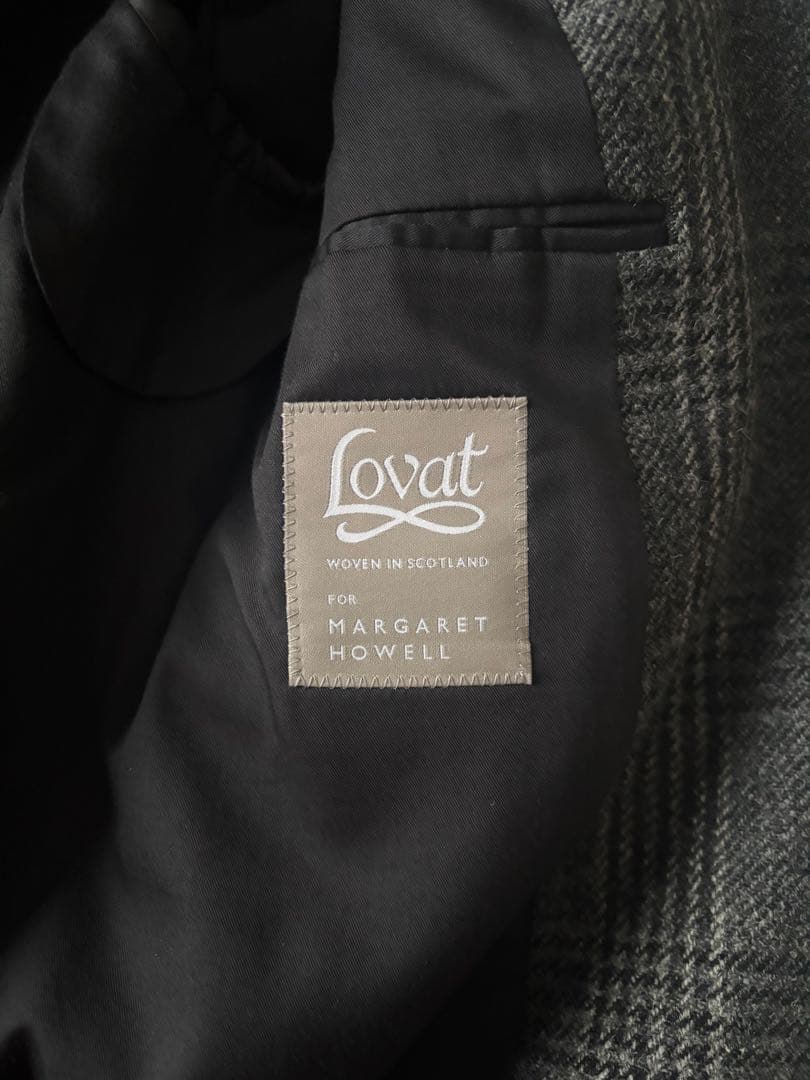 MARGARET HOWELL グレー チェック柄 テーラードジャケット