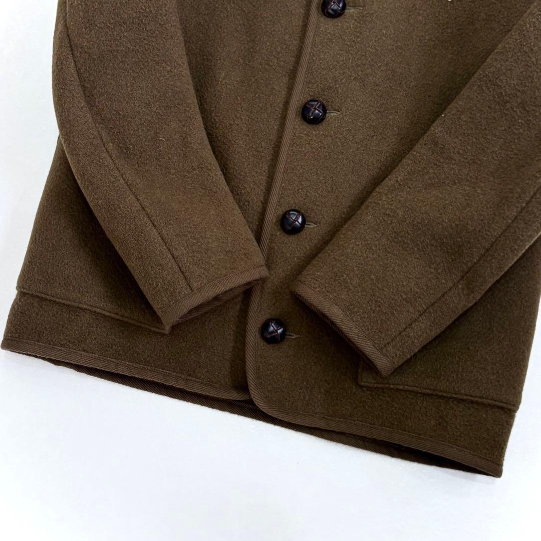 DANTON ダントン ウールモッサ　ノーカラージャケット