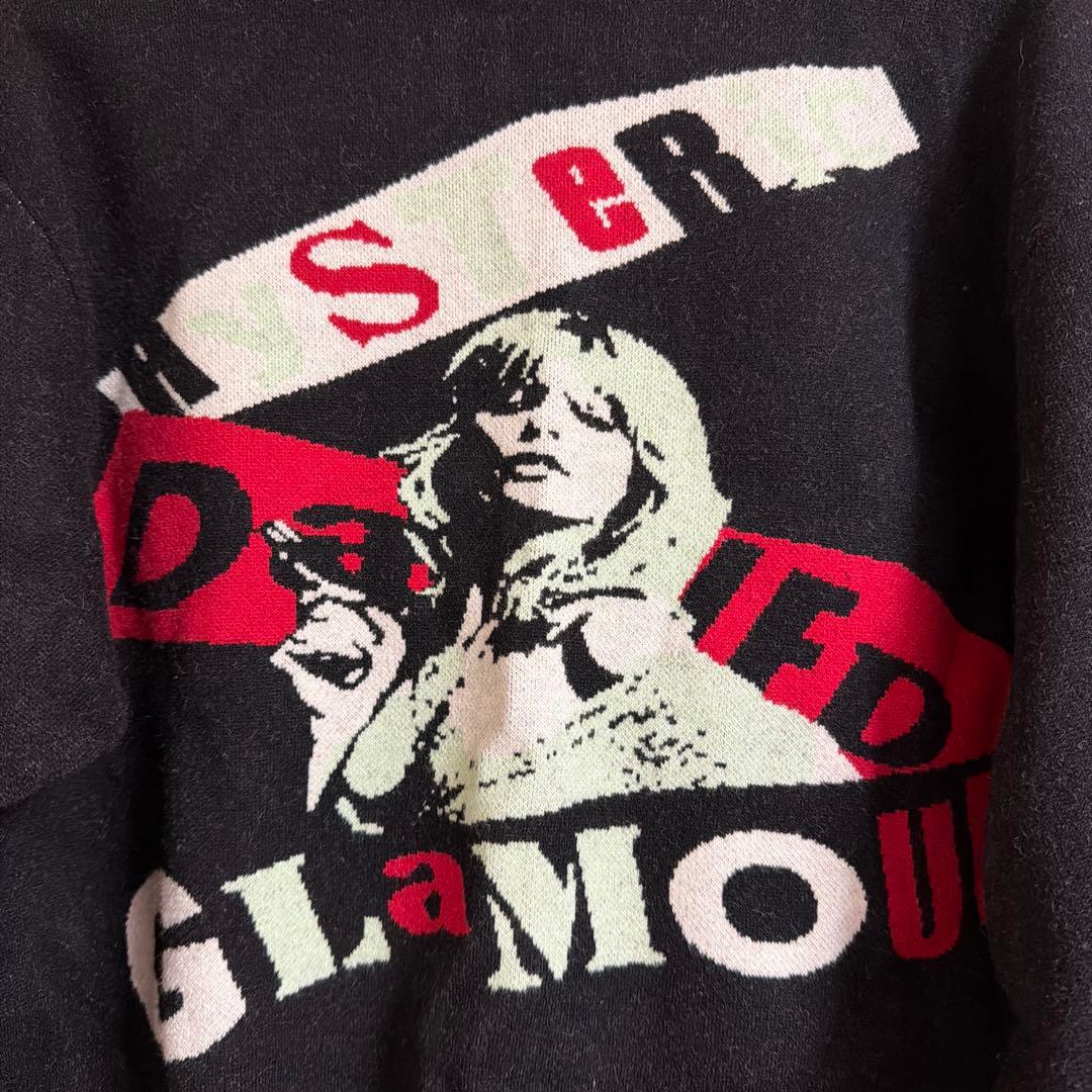 ユイ HYSTERIC GLAMOUR グラフィックニットスウェット 黒