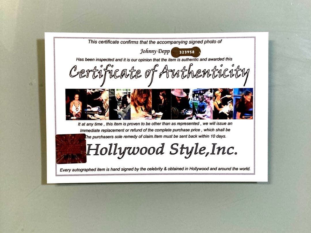 ジョニー・デップ直筆サイン入り超大型写真…