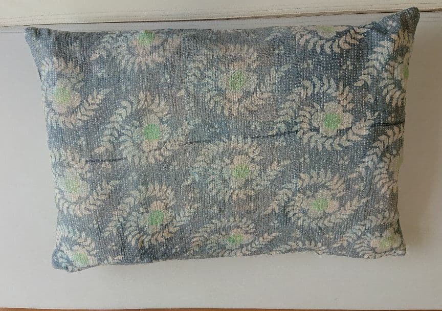 男前 渋い色 カンタキルトクッションカバー ラリーキルト 昭和レトロ 襤褸