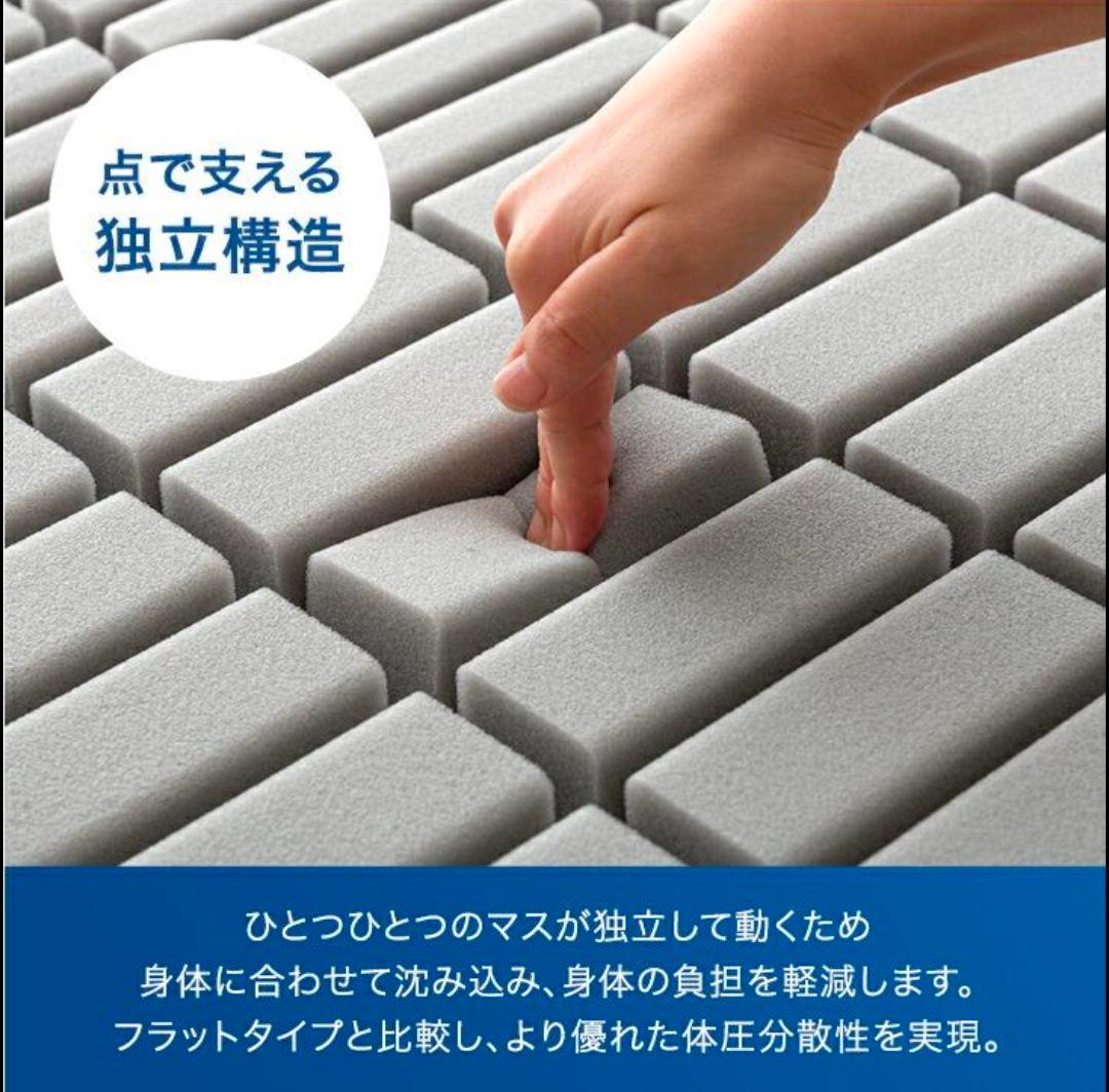 Goo 3D 三つ折 ウレタン マットレス クイーン メッシュ 車中泊 高反発