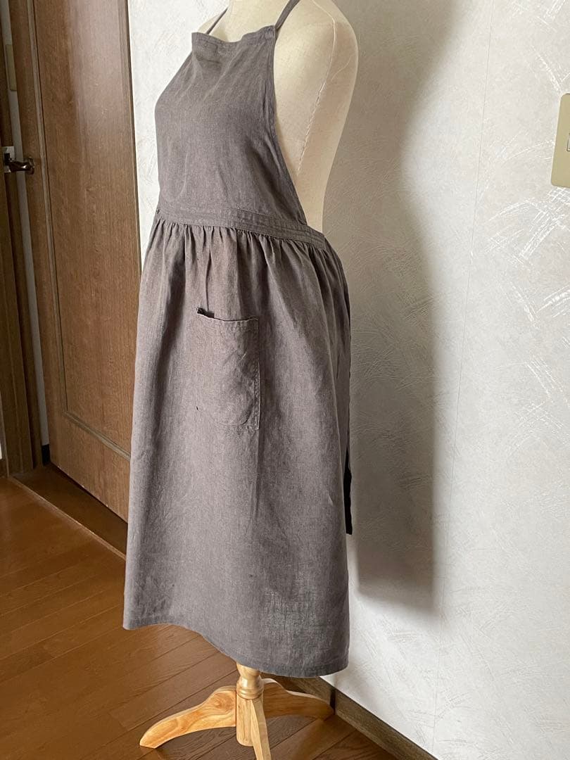 リネンエプロン/北欧暮らしの道具店/fogリネンワークスコラボ/グレー