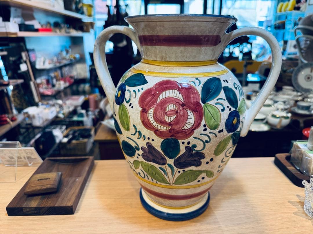 B8018【デルータ】フラワーベース 花瓶 花器 アンティーク イタリア製