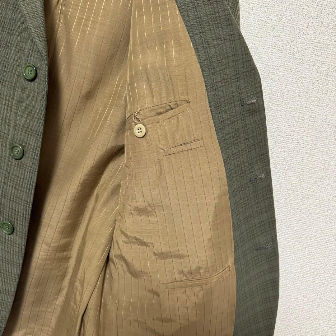 70s イタリア製 セットアップ 一点物 vintage チェック スーツ