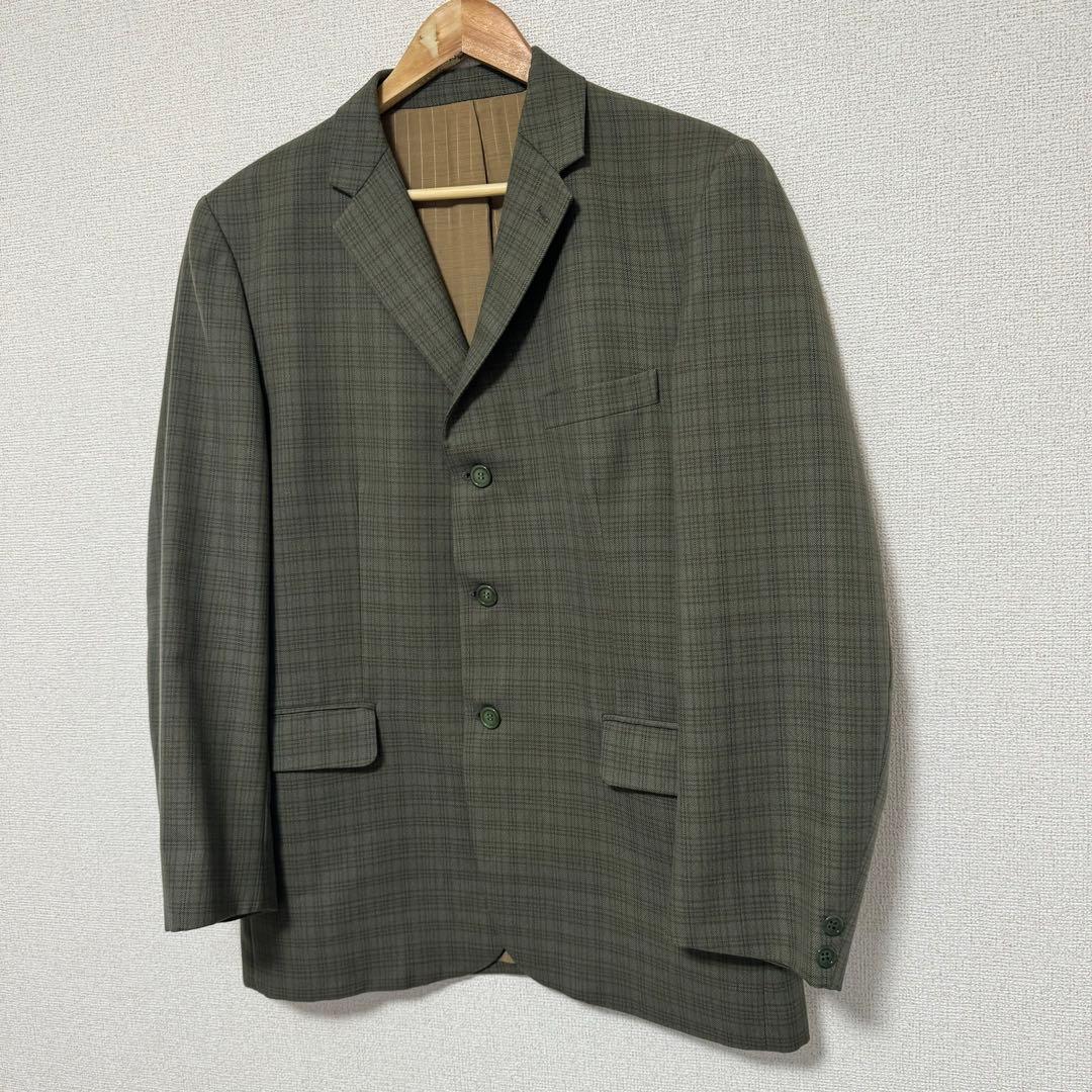 70s イタリア製 セットアップ 一点物 vintage チェック スーツ