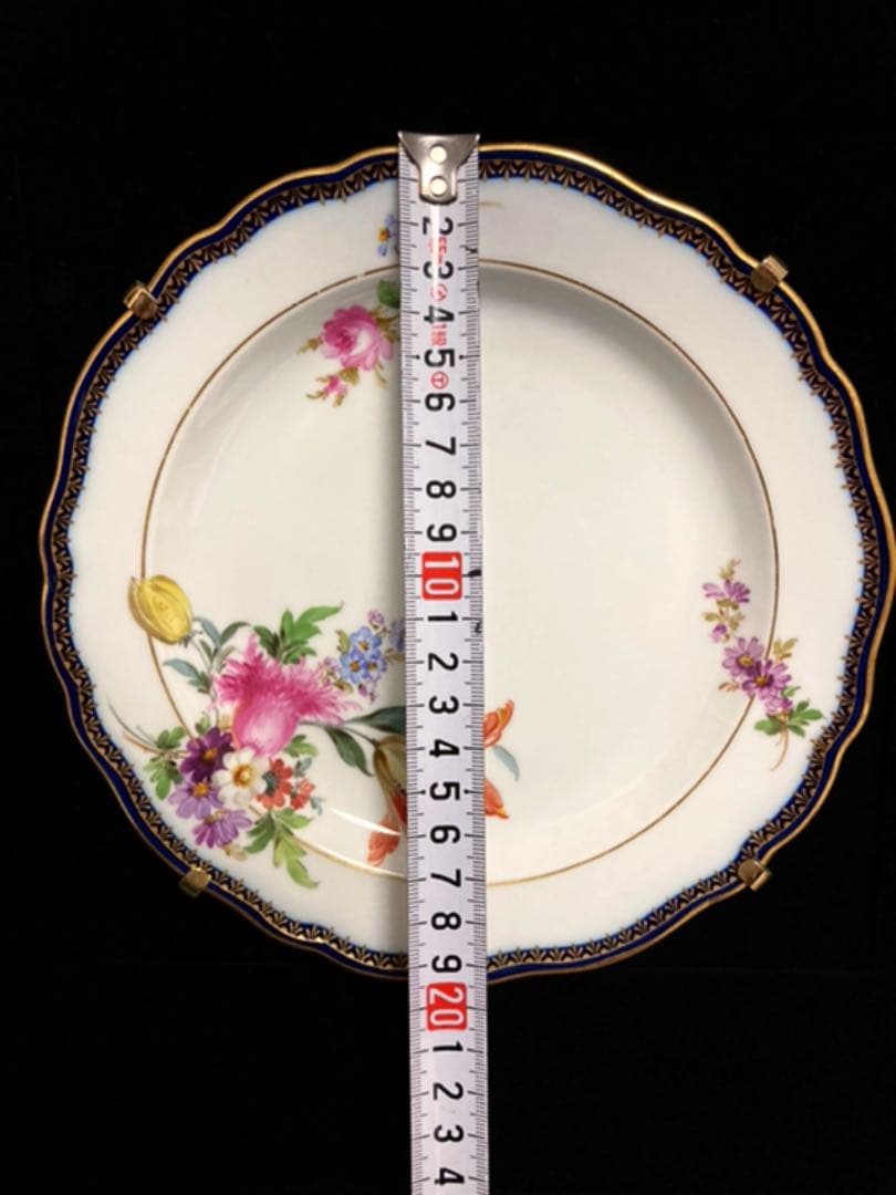 大型額装　壁掛け　ケーキプレート　チューリップブーケ　飾り皿　オブジェ　美術品