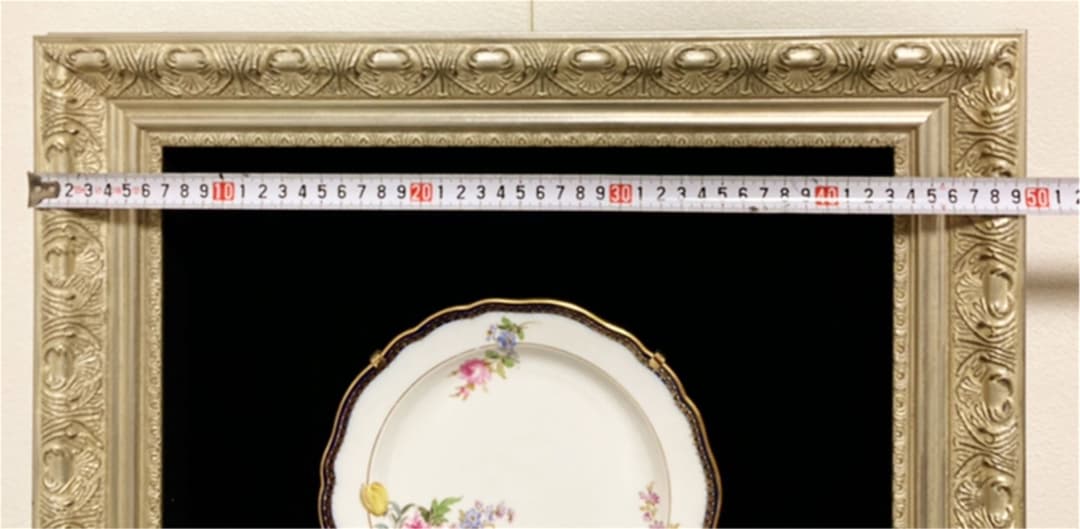 大型額装　壁掛け　ケーキプレート　チューリップブーケ　飾り皿　オブジェ　美術品