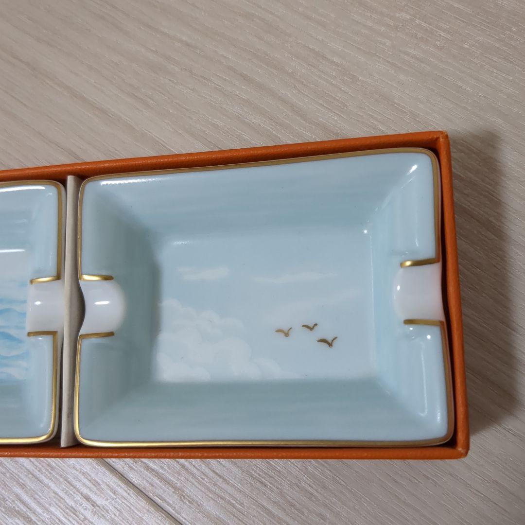 ★希少★【未使用品】HERMES　アッシュトレイ　2枚セット　灰皿　箱付き