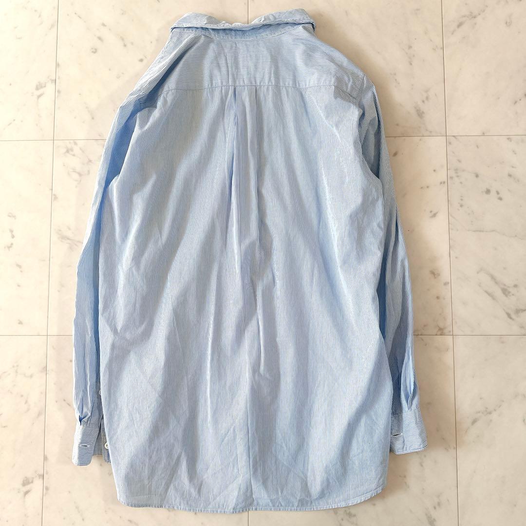 美品♪ドゥーズィエムクラス ワイヤーWASHシャツ ストライプシャツ 長袖 人気