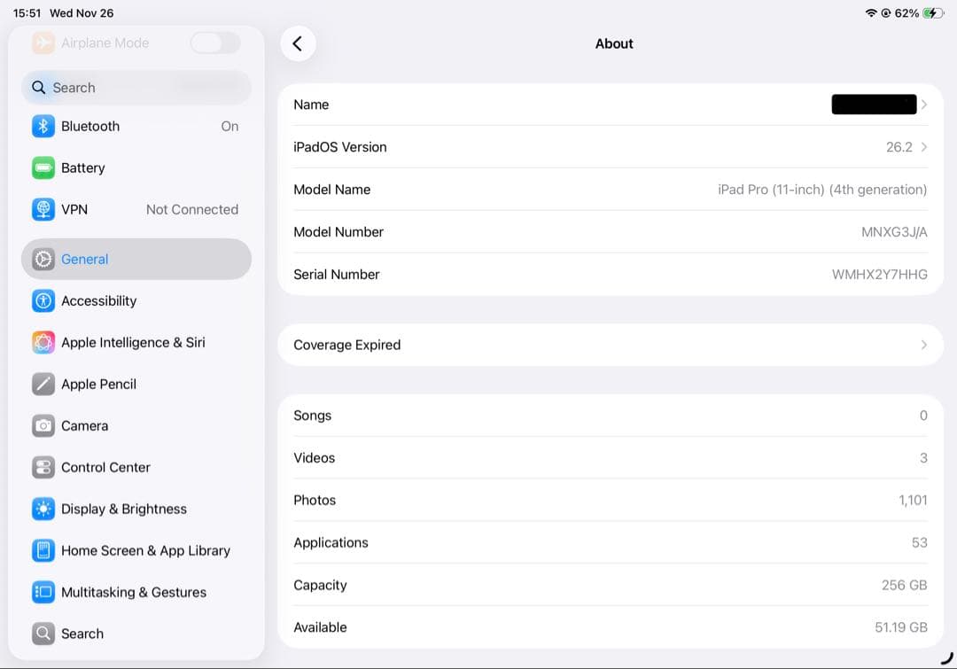 iPad Pro 11インチ 第4世代 256GB、Apple Pencil付き