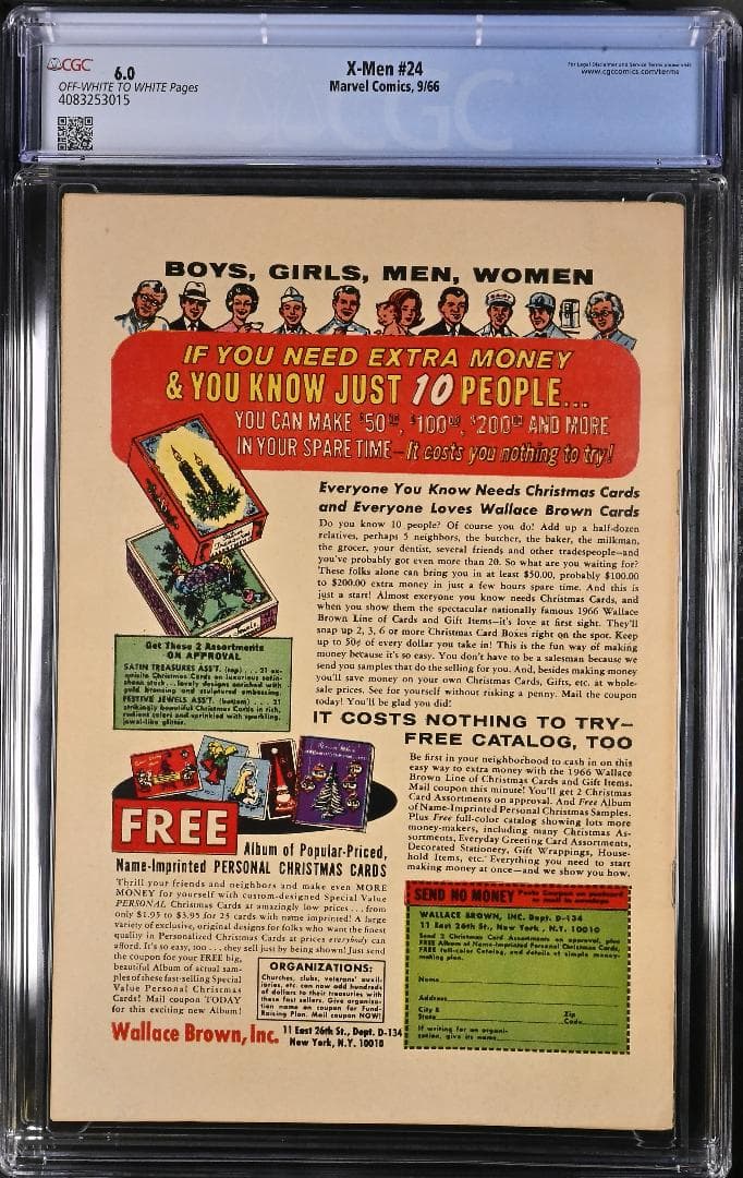 アメコミリーフ　X-Men #24 1966年発行 CGC6.0